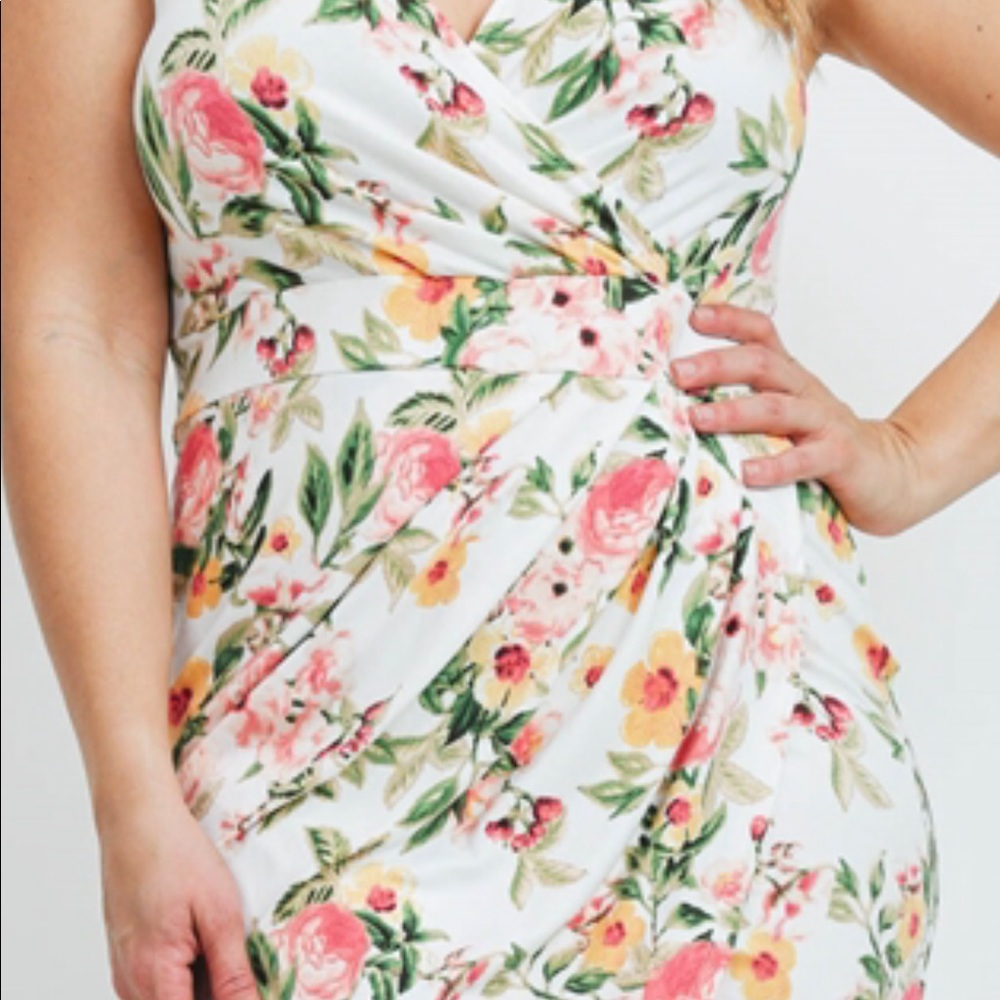 Plus size floral dress